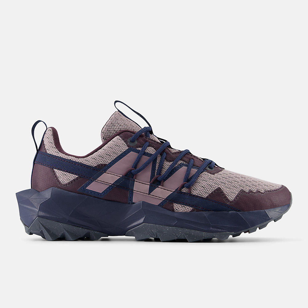 New Balance Tektrel Shoes Ice Wine with Plum Brown and NB Navy